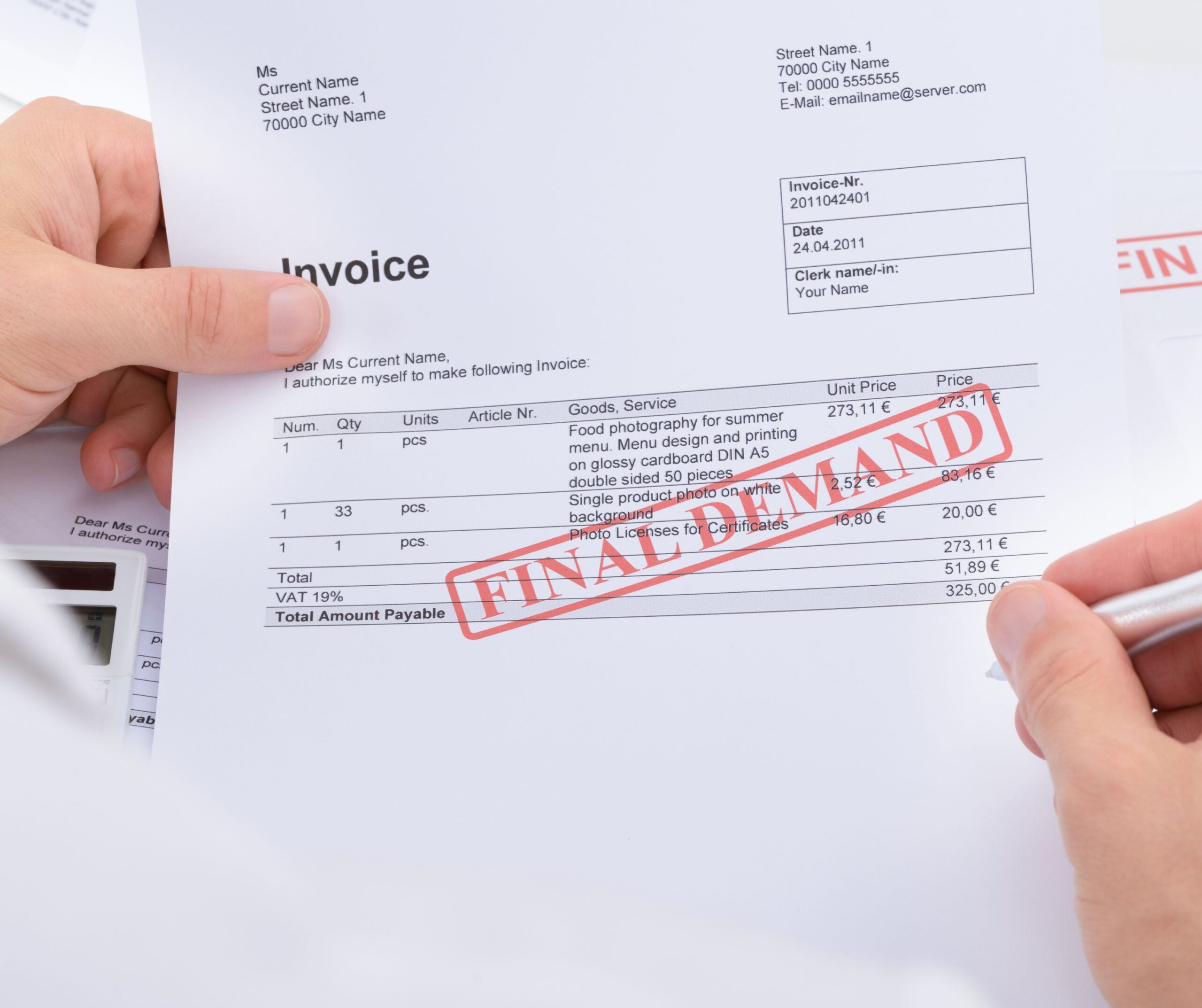 Final Invoice